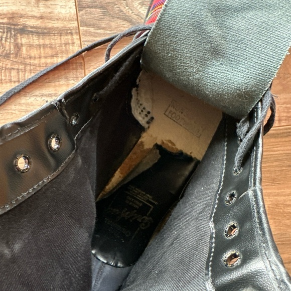 Gripfast 20-eye Steel Toe Boots England Tartan Plaid Red Size 10.5-11M 11.5-12W - Picture 9 of 10